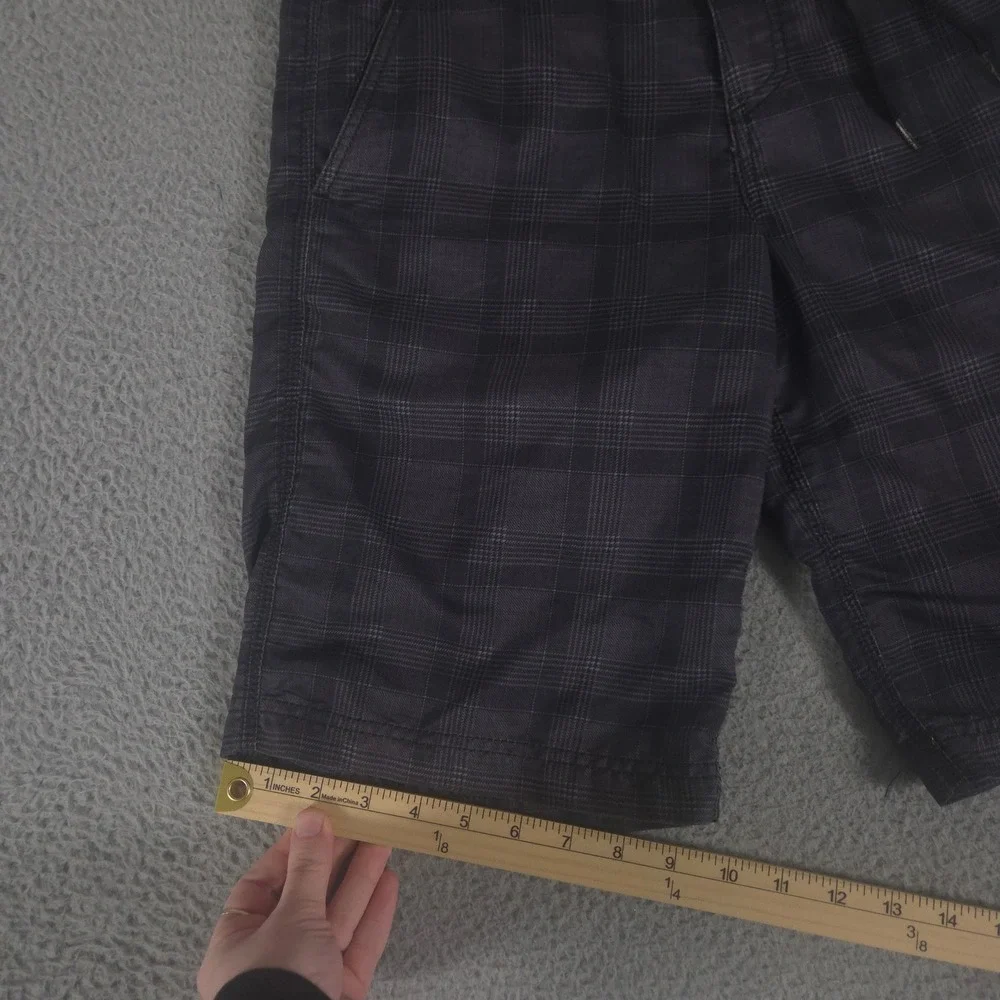 O'Neill Shorts Men 28 Charcoal Plaid‎ Hybrid Board Quick Dry Water Trunks Swim